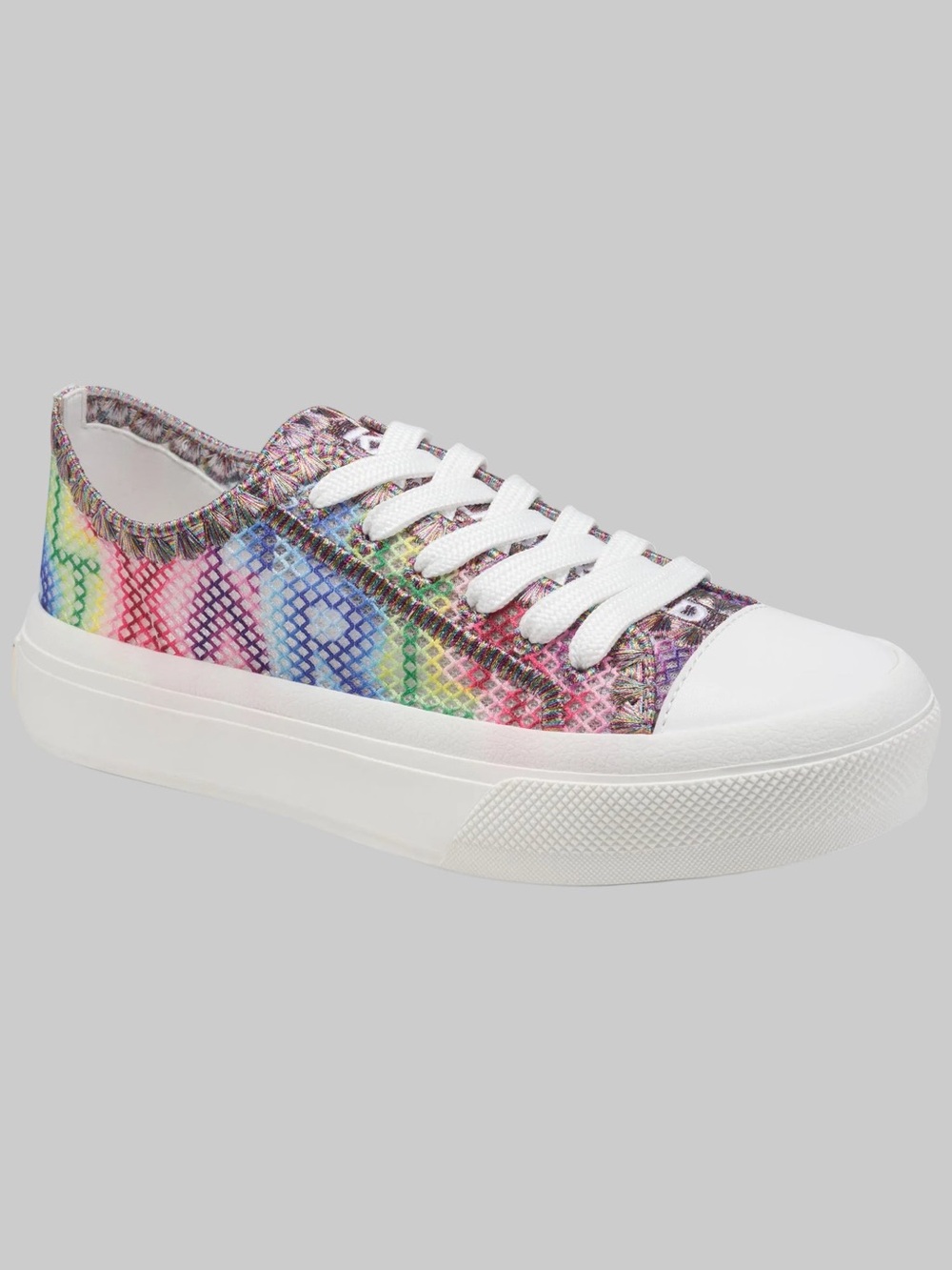 Karl Lagerfeld Paris Giddeon Rainbow Platform Sneakers Women’s 7M New